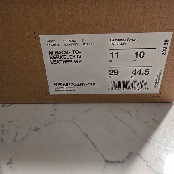 THE NORTH FACE Men's Back to Berkeley IV WaterProof Size 11 Demitasse Boots NEW - Picture 9 of 14